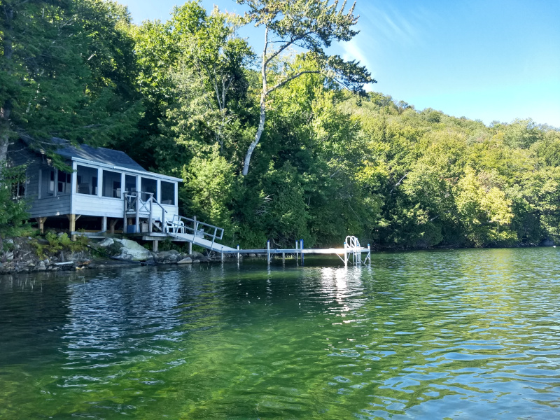 Cottage With Dock From Water